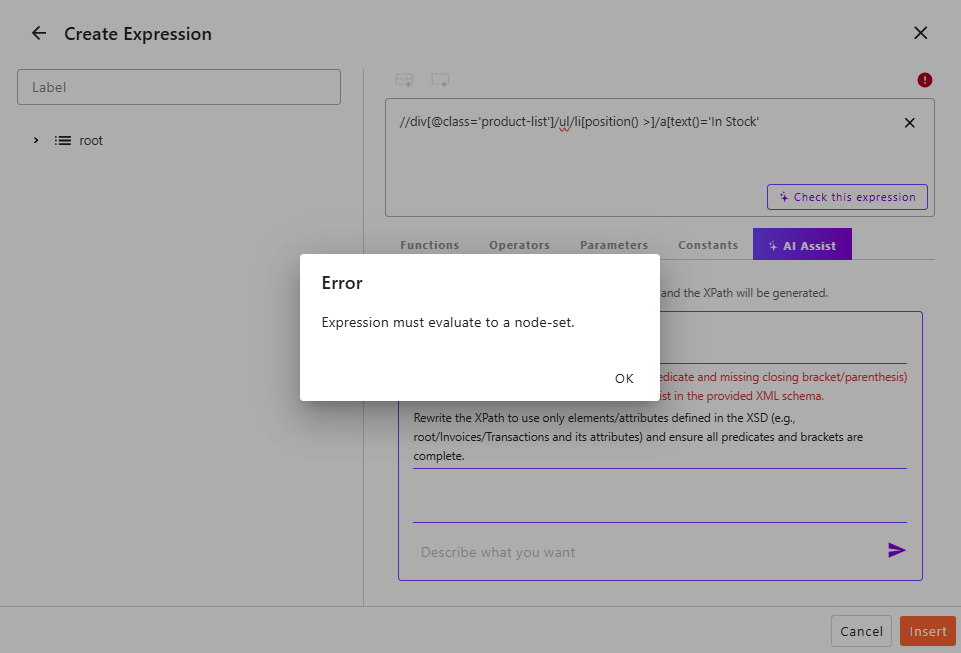 screenshot of a error icon