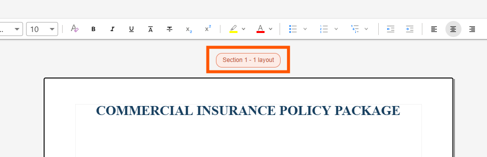 Image of the section label above the page