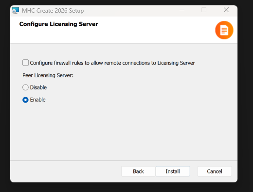 Install Dual Licensing Screen