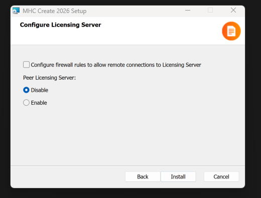 Install Licensing Screen